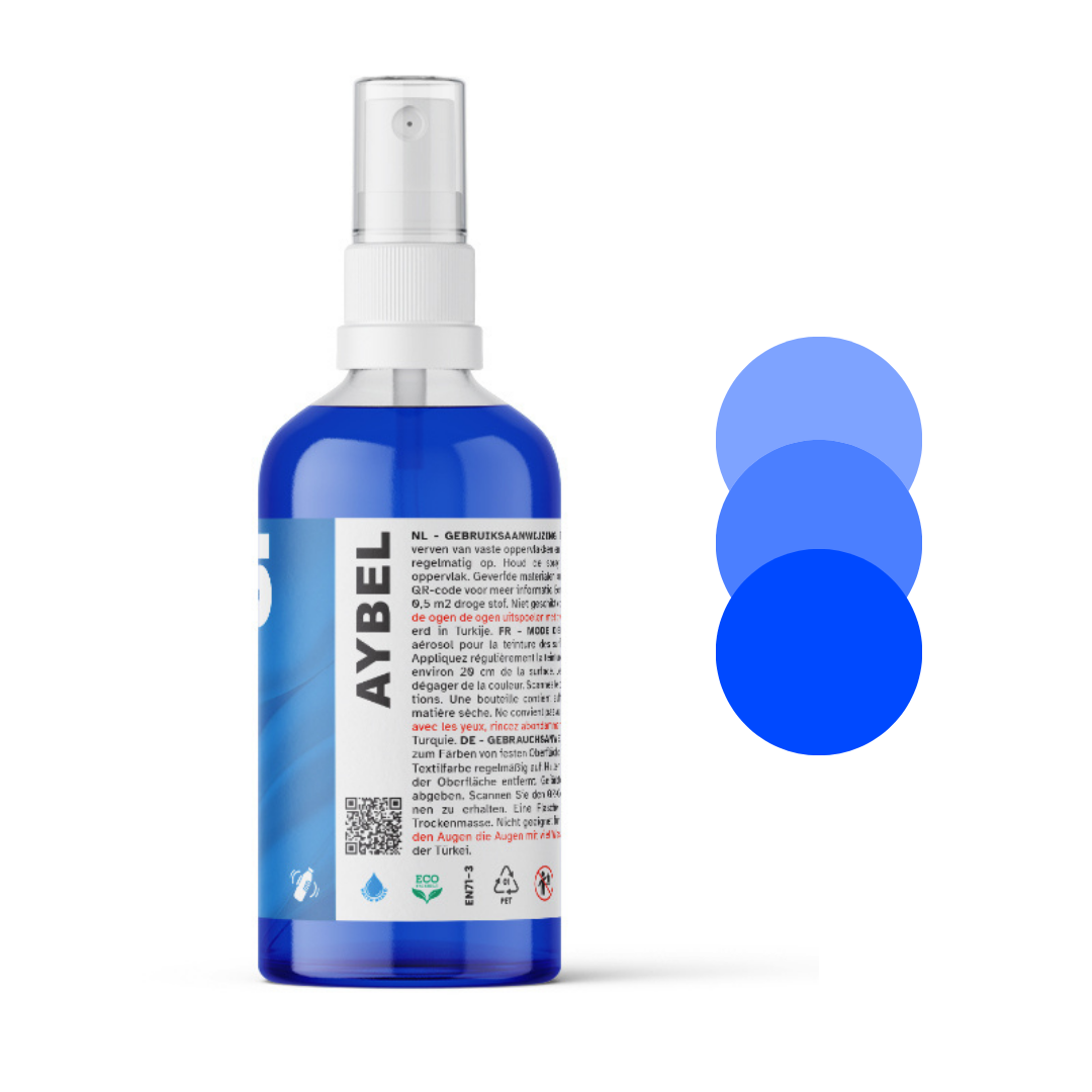Spray colorant textil albastru deschis