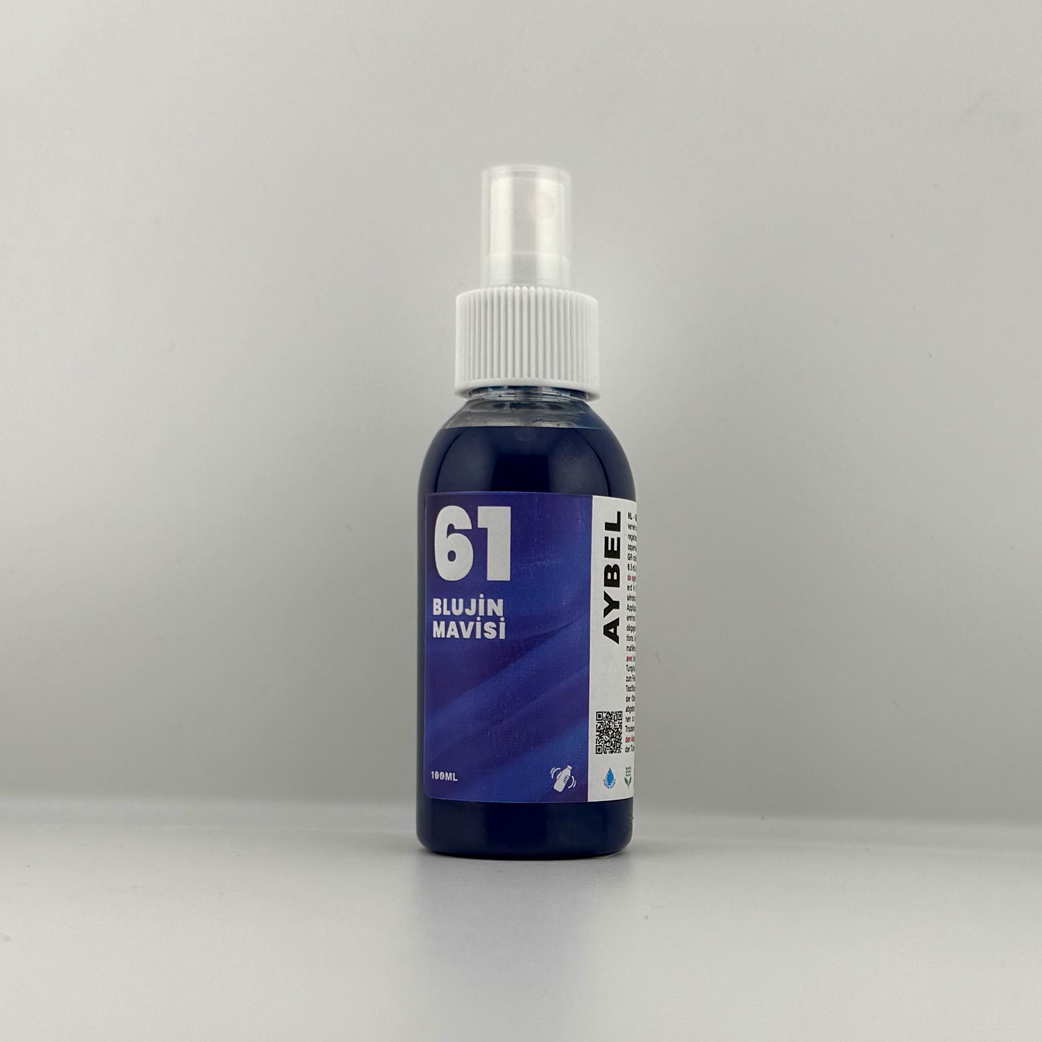 Marineblauwe textielverfspray